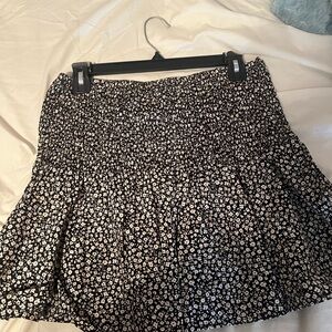 H&M Black and White Skater Mini Skirt